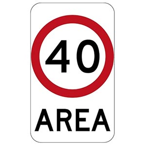 オーストラリアのスピードに関しての標識